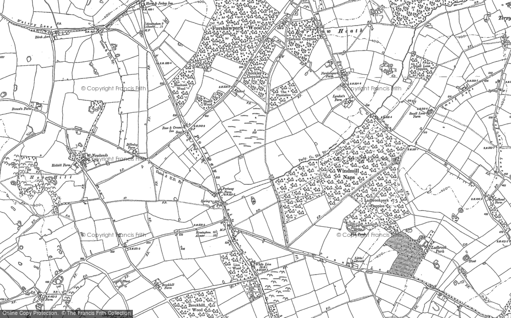 Old Map of Portway, 1883 - 1903 in 1883