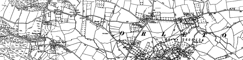 Old map of Portway in 1884