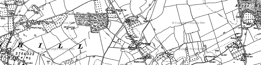 Old map of Portway in 1886