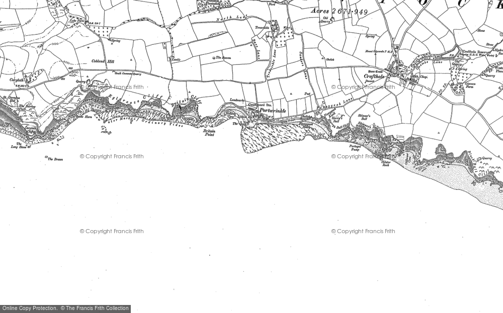 Old Map of Portwrinkle, 1883 - 1905 in 1883