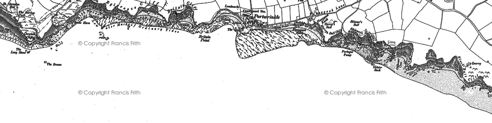 Old map of Portwrinkle in 1883