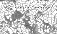 Old Map of Posbury, 1886