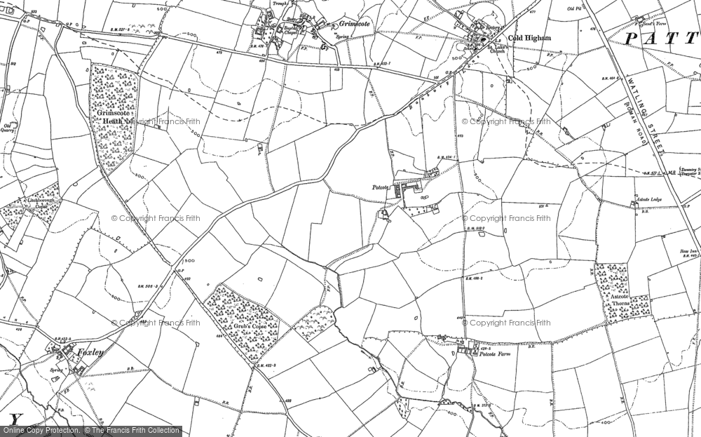 Old Map of Historic Map covering Banbury Lane in 1883