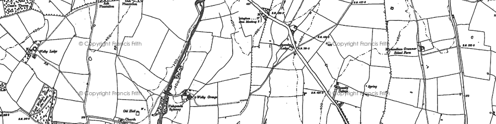 Old map of Potter Hill in 1884