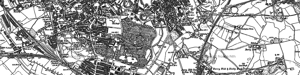 Old map of Potteries, The in 1877