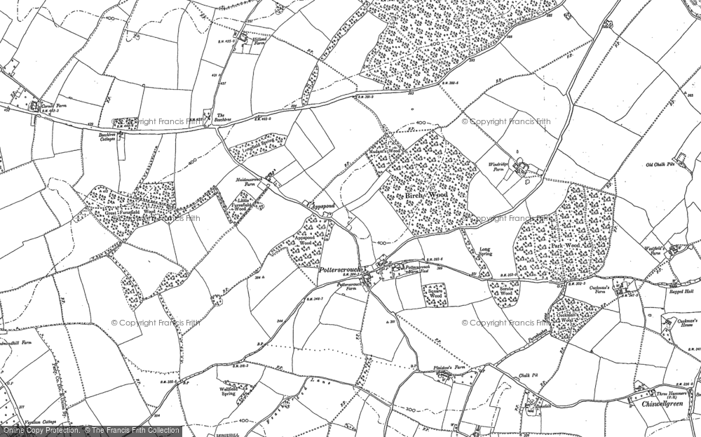 Old Map of Historic Map covering Bone Hill in 1897