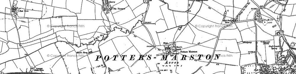 Old map of Potters Marston in 1886
