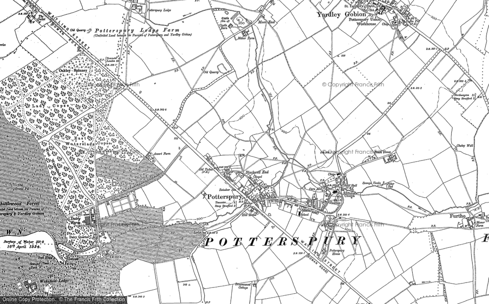Old Map of Potterspury, 1883 - 1898 in 1883