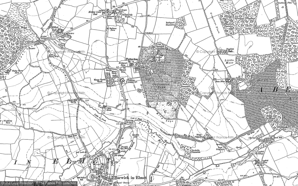 Old Map of Historic Map covering Black Fen in 1890