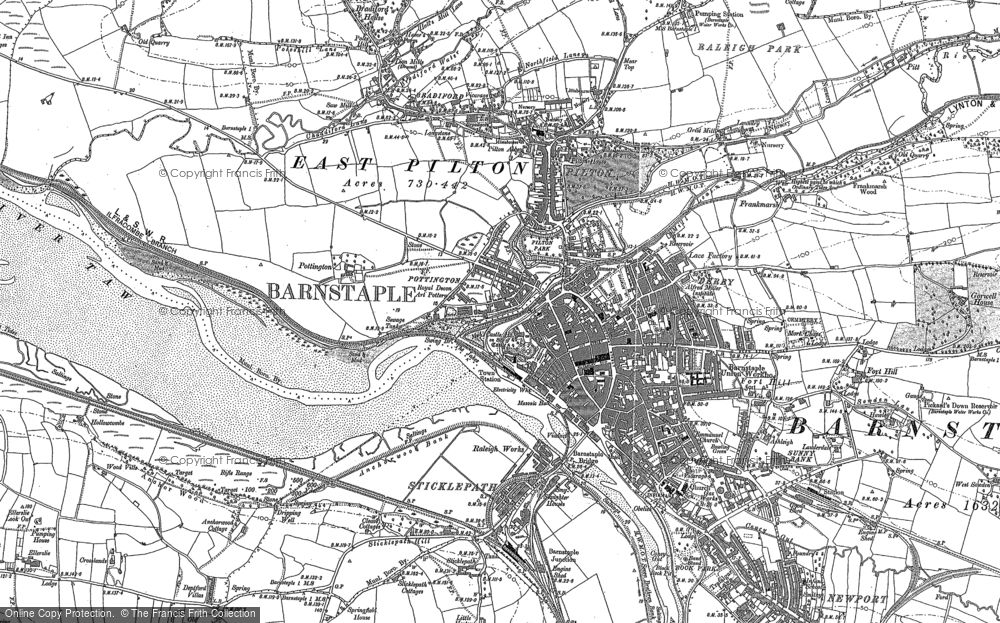 Old Map of Pottington, 1885 - 1886 in 1885