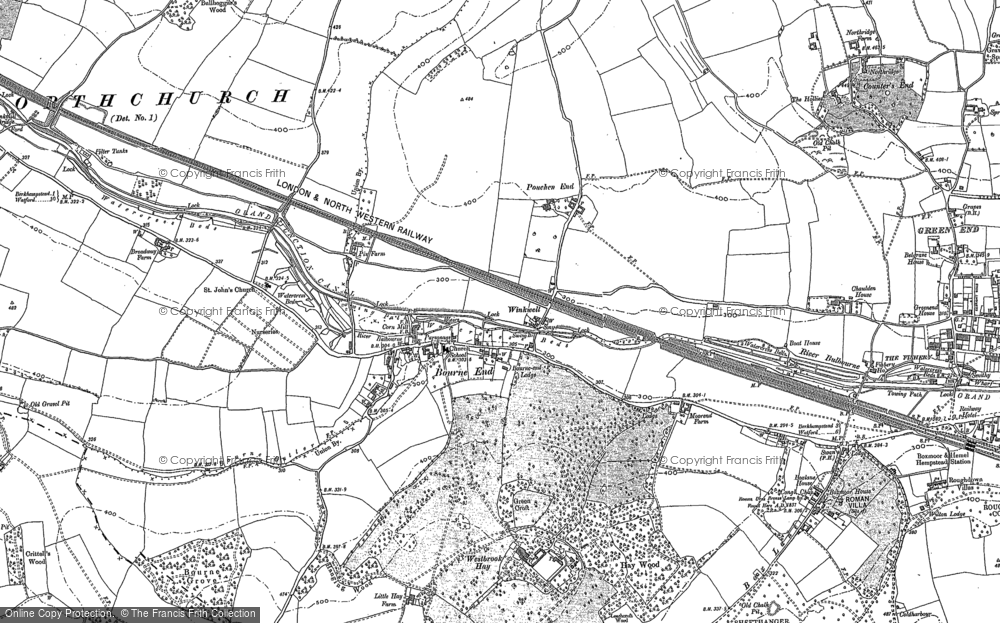 Old Map of Historic Map covering Warners End in 1897