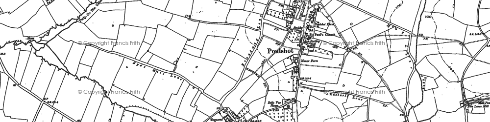 Old map of Poulshot in 1899
