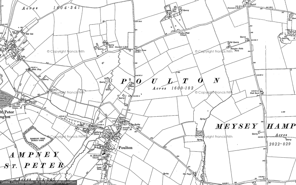 Old Map of Poulton, 1882 in 1882