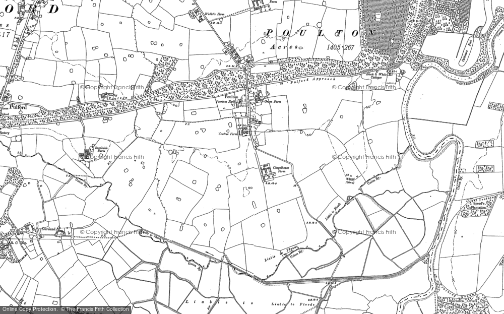 Old Map of Poulton, 1909 in 1909