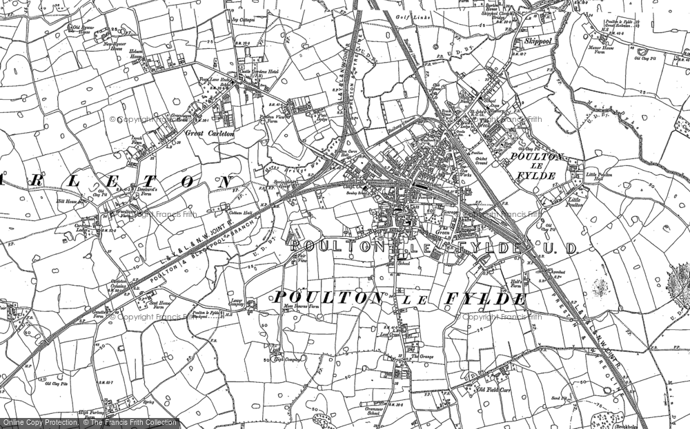 Old Map of Historic Map covering Breedy Butts in 1930