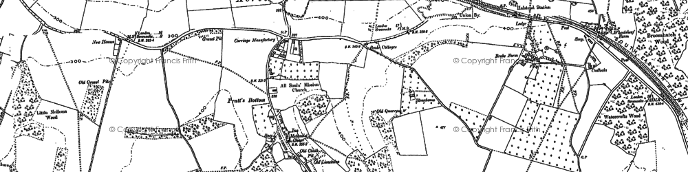 Old map of Pratt's Bottom in 1895