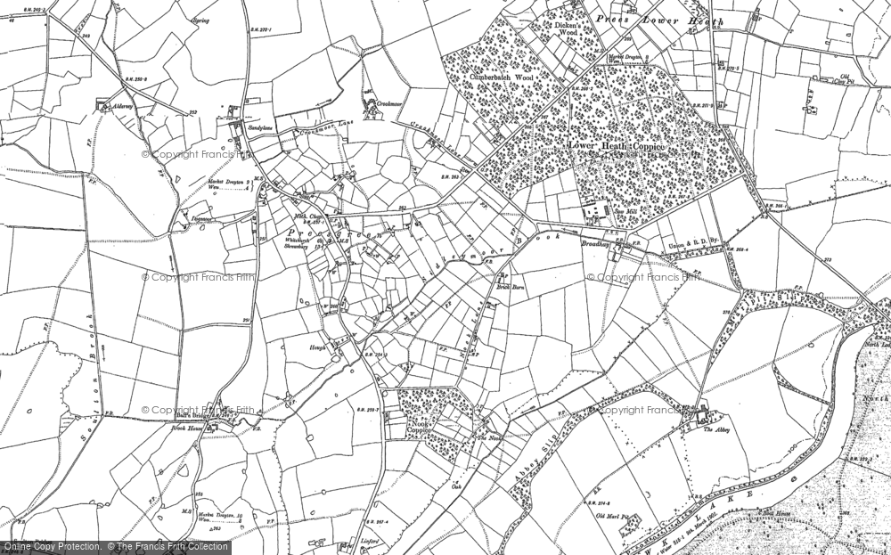 Old Map of Prees Green, 1880 in 1880