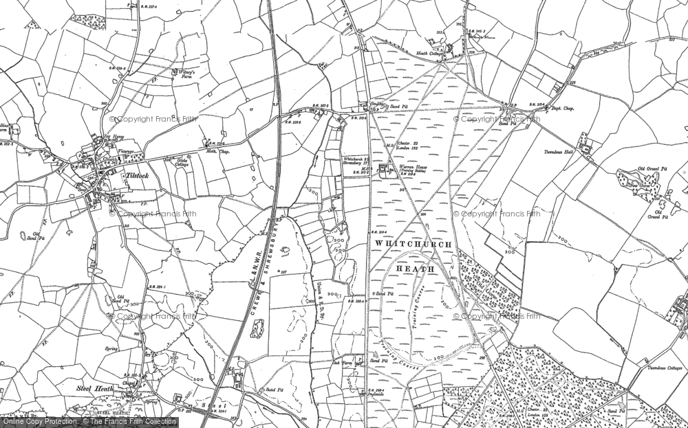 Old Map of Prees Heath, 1879 - 1899 in 1879