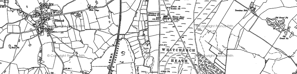 Old map of Prees Heath in 1879