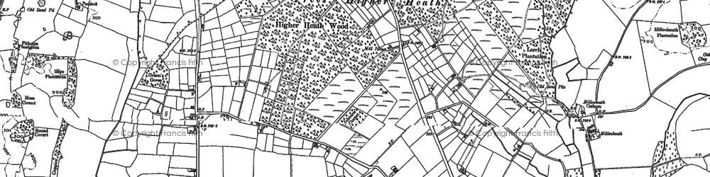 Old map of Prees Higher Heath in 1879