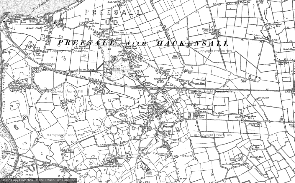 Old Map of Preesall, 1909 - 1930 in 1909