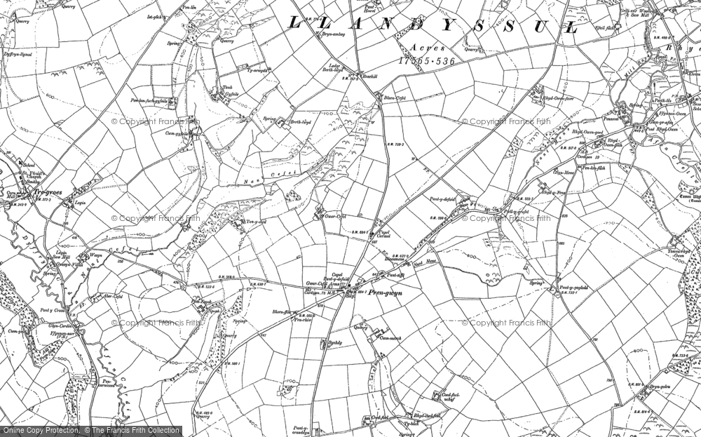 Old Map of Pren-gwyn, 1887 - 1904 in 1887