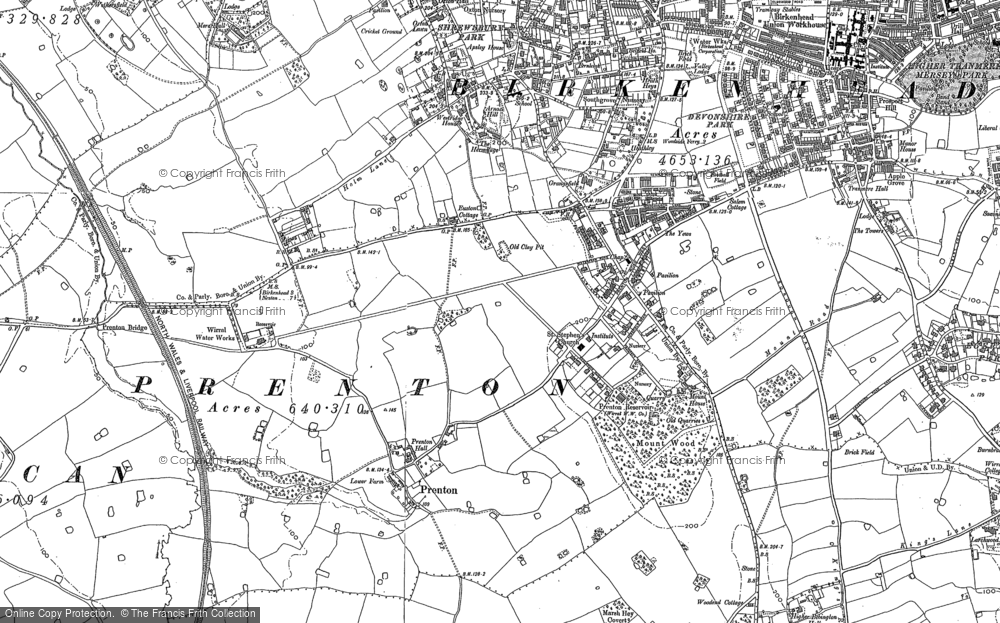 Old Map of Prenton, 1909 in 1909
