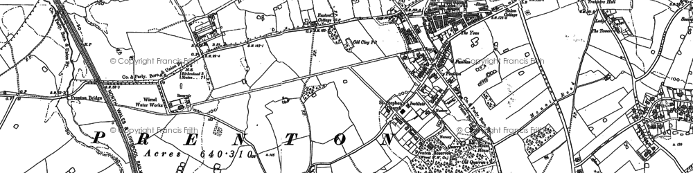 Old map of Prenton in 1909