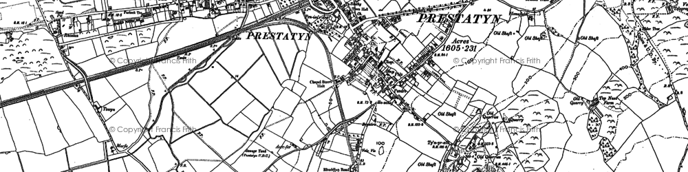 Old map of y-Ffrith in 1910