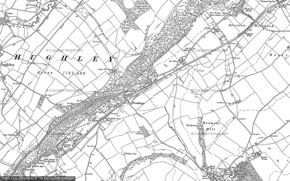 Old Map of Presthope, 1882 in 1882