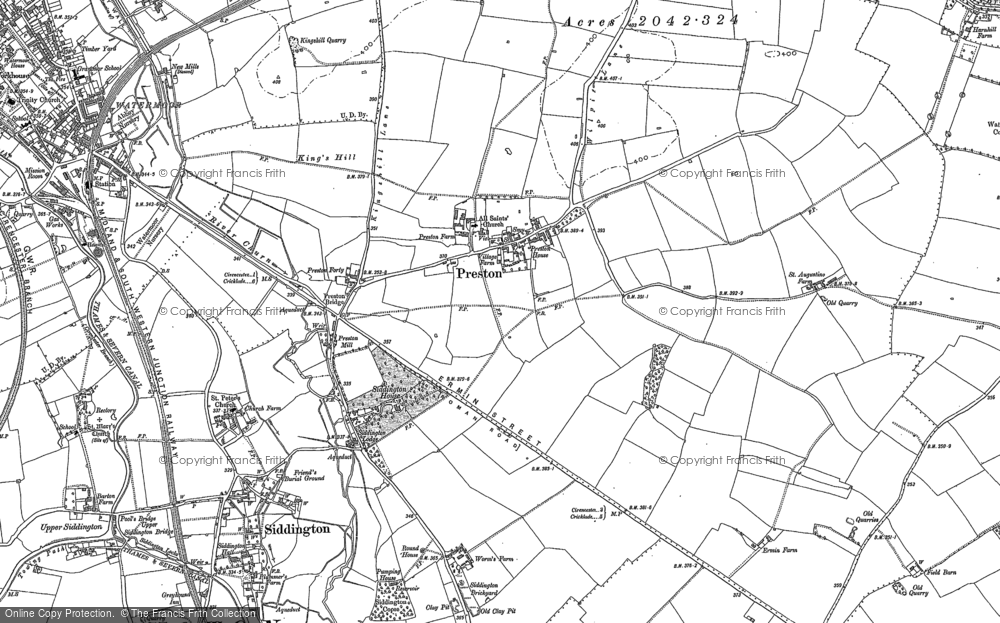 Old Map of Preston, 1882 in 1882