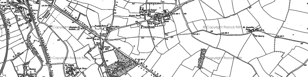 Old map of Preston in 1882