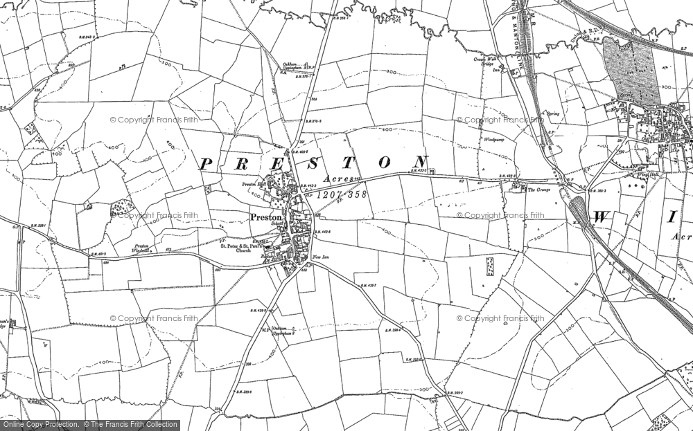 Old Map of Preston, 1884 - 1902 in 1884