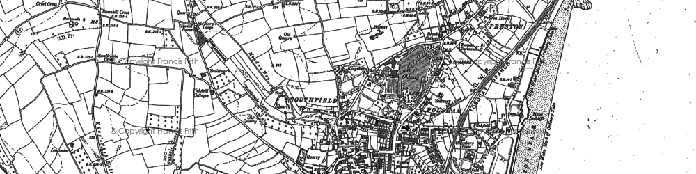 Old map of Preston in 1886