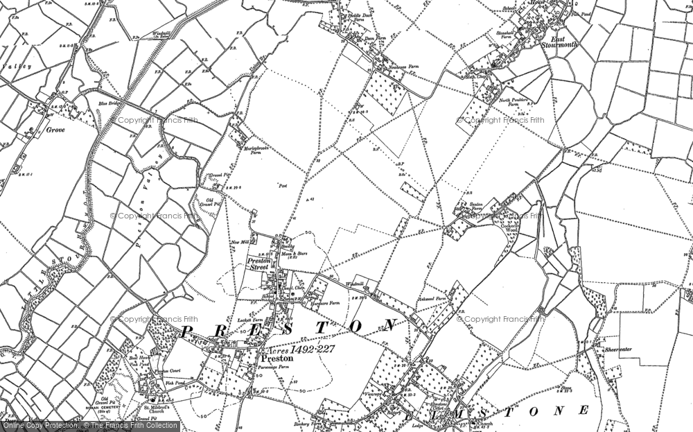 Old Map of Historic Map covering Wyborne's Charity in 1896