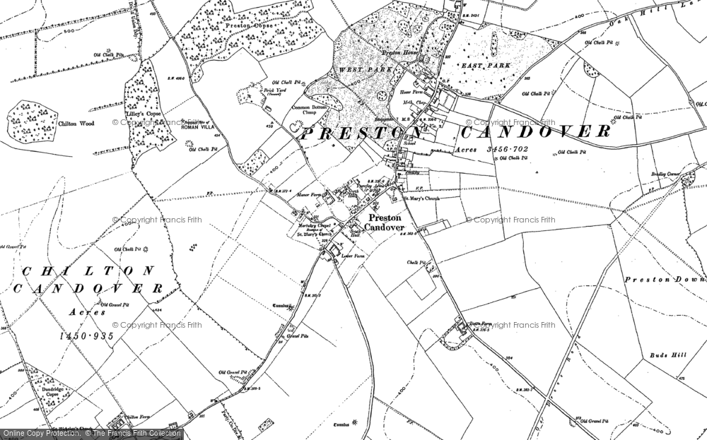 Old Map of Preston Candover, 1894 in 1894
