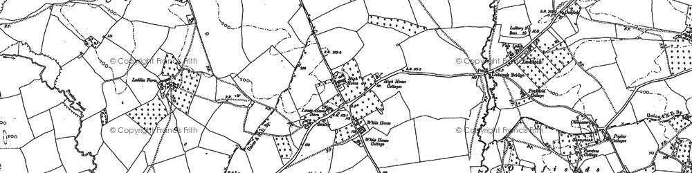 Old map of Preston Cross in 1903