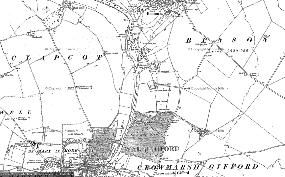 Old Map of Preston Crowmarsh, 1910 in 1910