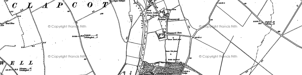 Old map of Preston Crowmarsh in 1910
