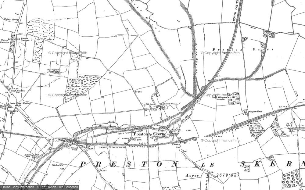 Old Map of Preston-le-Skerne, 1896 in 1896