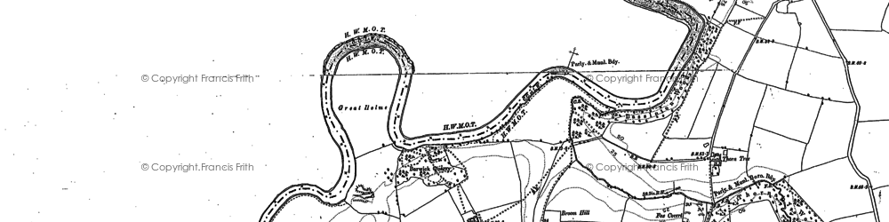 Old map of Preston-on-Tees in 1913