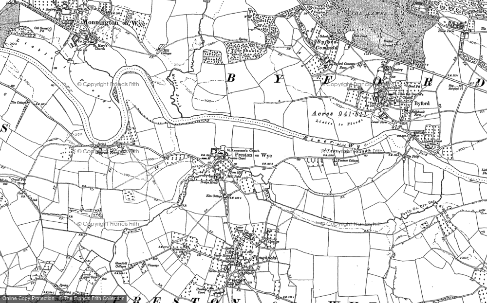 Old Map of Preston on Wye, 1886 in 1886