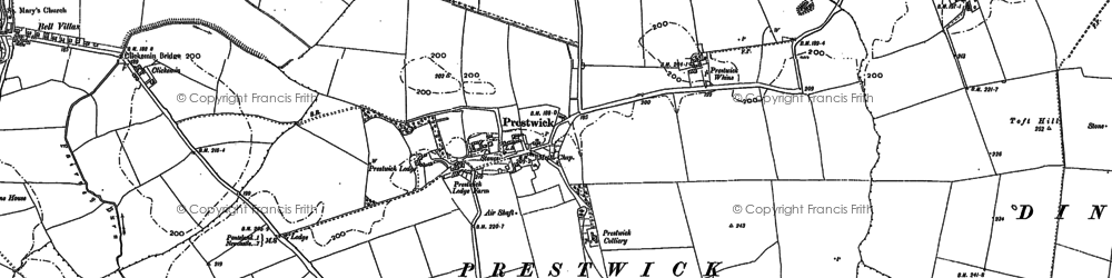 Old map of Prestwick in 1895