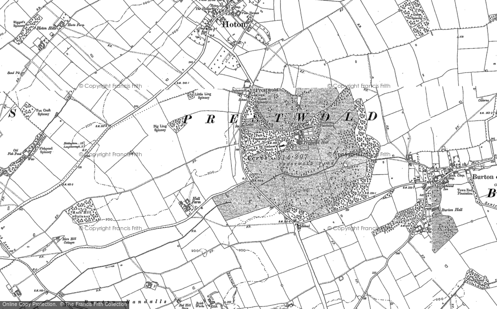 Old Map of Prestwold, 1883 - 1901 in 1883