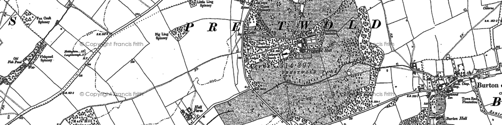 Old map of Prestwold in 1883
