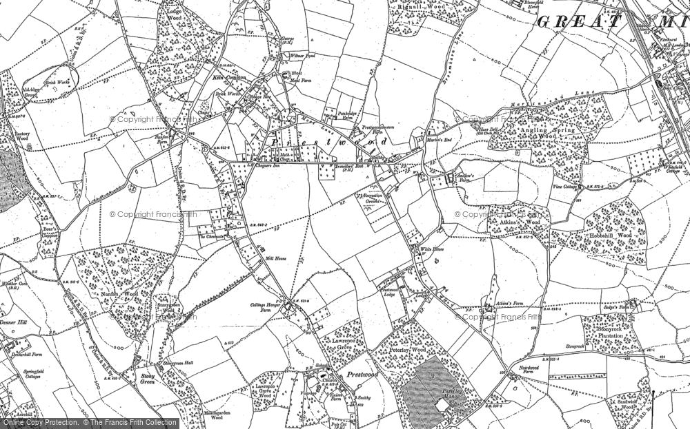 Old Map of Prestwood, 1897 in 1897