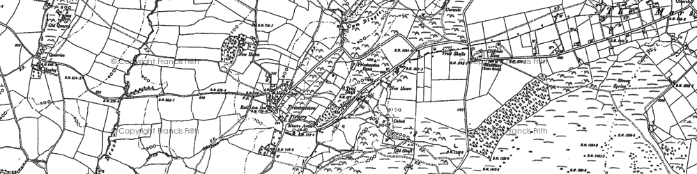 Old map of Priest Weston in 1882
