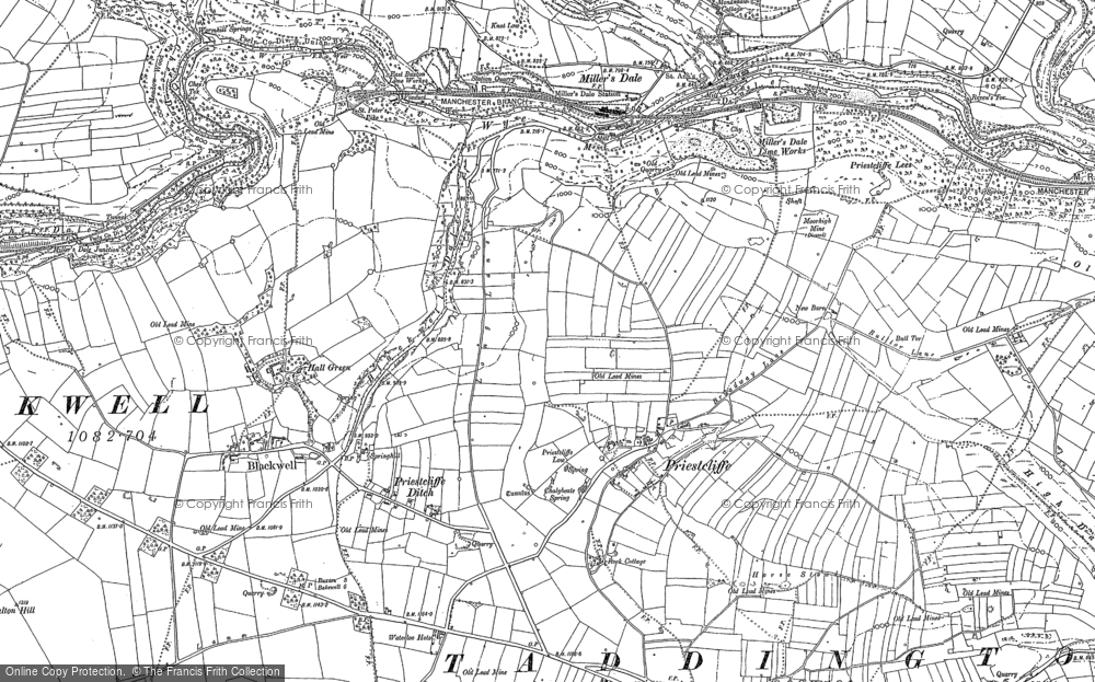 Old Map of Priestcliffe, 1879 - 1897 in 1879
