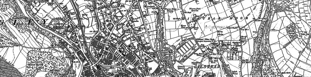 Old map of Priestthorpe in 1848