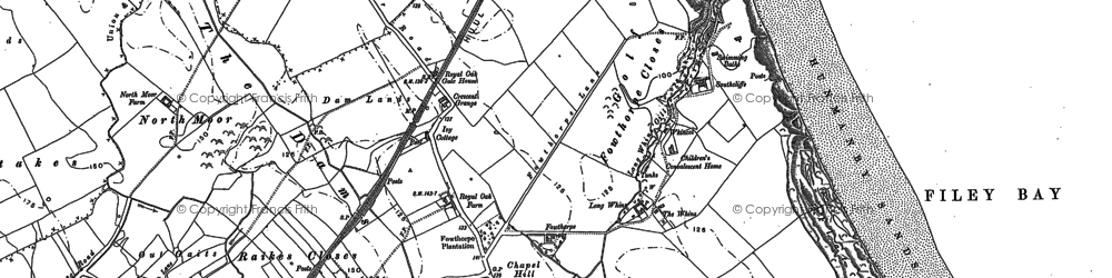 Old map of Muston Sands in 1889